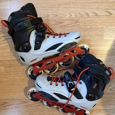 Rollerblade RB Pro X - UK 9 - White Grey / Warm Red - Inline Skates - EU 43