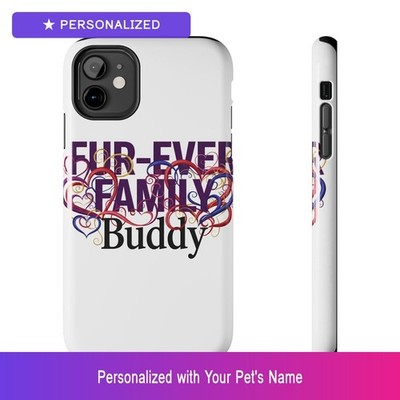 Custom Pet Family Fur Phone Case Personalized Name iPhone Samsung Galaxy