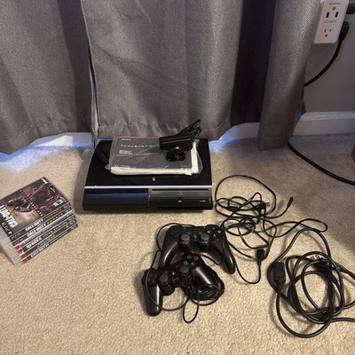 Sony PlayStation 3 PS3 Fat CECHK01 Game Console Bundle With Cords/Games/ Manual