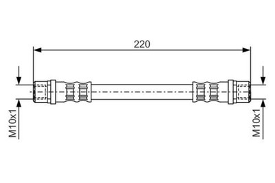 BOSCH Brake Hose For OPEL Corsa C Classic VAUXHALL Mk II Tigra 00-12 1987476203