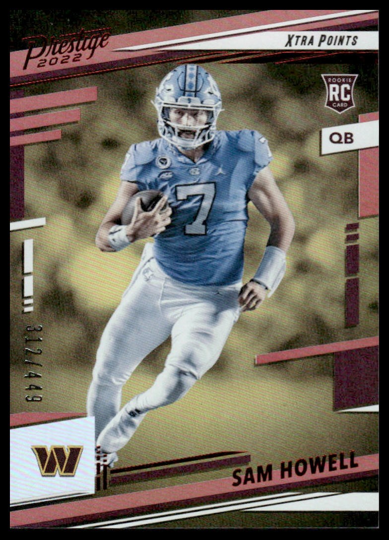 2022 Panini Prestige #305 Sam Howell /449 Rookie Premium Red Commanders