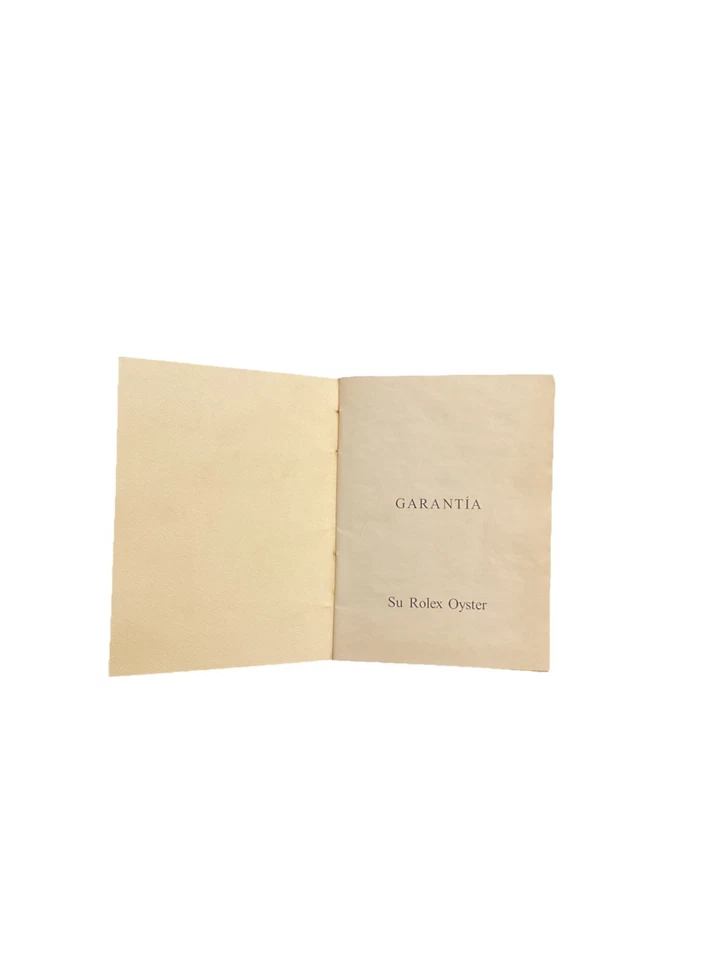 Rolex Certificato Di Garanzia In Bianco In Spagnolo/Spanish “Su Rolex Oyster” - Immagine 2 di 4