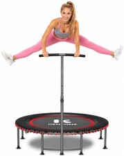 48" Low-Impact Rebounder Trampoline for Adults with Bungee, 550LBS Quiet Mini...