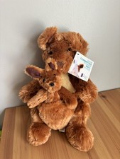 Kohl's Cares 12" Super Soft Plush Kangaroo with Baby Joey Stuffed Animal Brown
