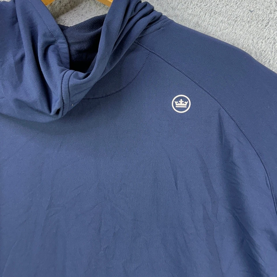 Peter Millar Sudadera con Capucha Para Hombre XL Azul Marino Ligero Pullover Elástico Foto 4 de 4