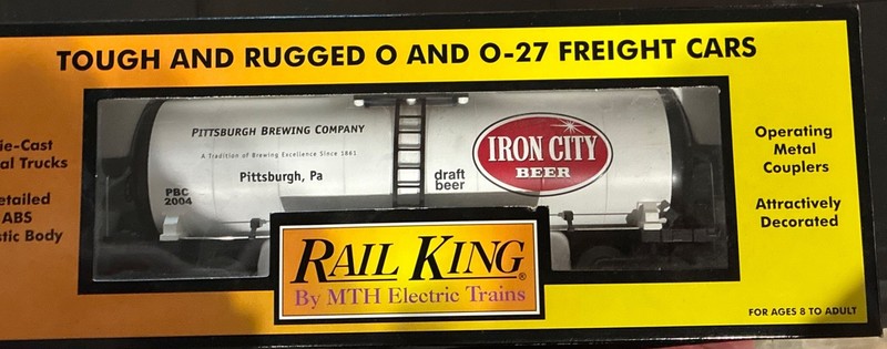 Iron City Beer Tank Car MTH Railking Pittsburgh Brewing 30-73135