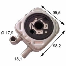 Ölkühler Kühlrippen gelötet 98 mm - 95 mm MAHLE für u.a. AUDI A6