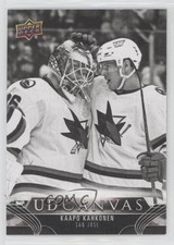 2023-24 Upper Deck Series 1 UD Canvas Black & White Kaapo Kahkonen #C64 5j8