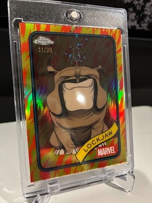 2025 TOPPS CHROME MARVEL LOCK JAW HUMAN TORCH REFRACTOR /39