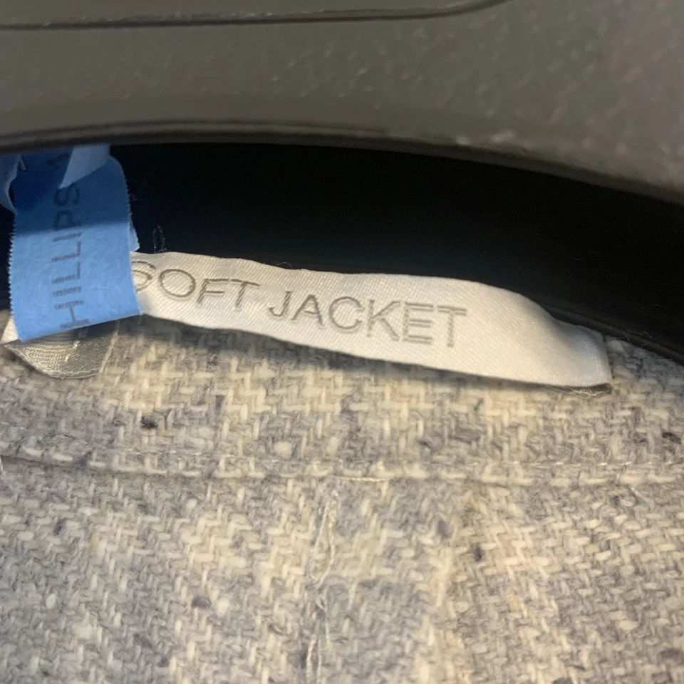 Eleventy Zegna Sport Coat Blazer Mens Grey Plaid Wool Cashmere Two Button Sz 48 - Image 3 of 4