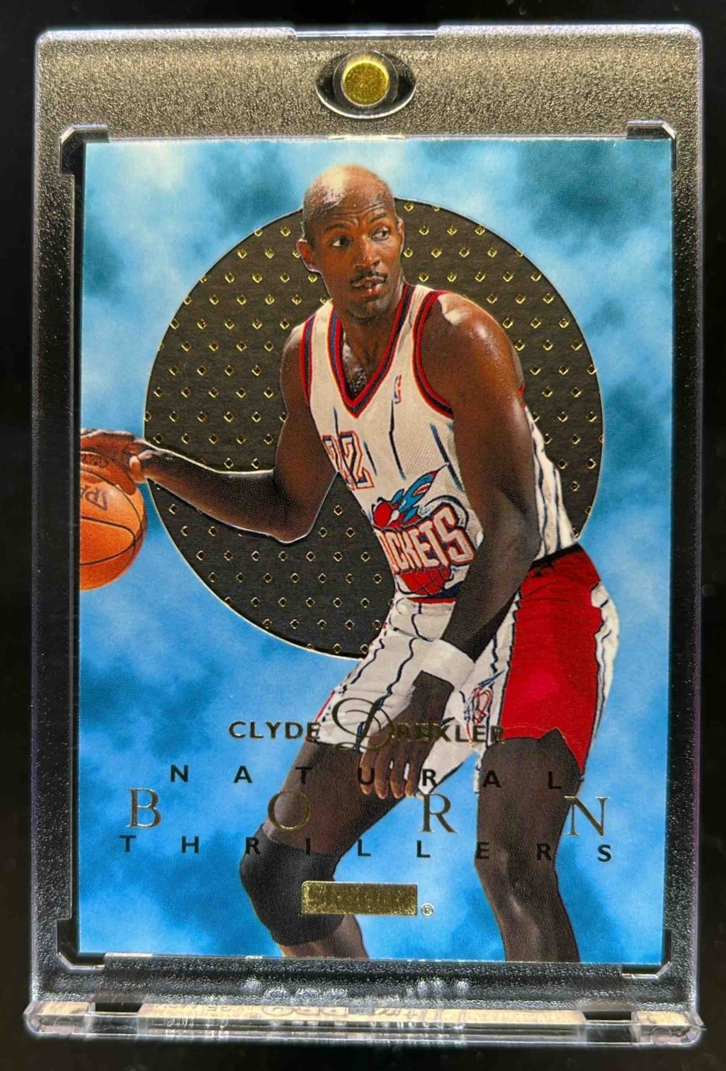 1995-96 Skybox E-XL Clyde Drexler Natural Born Thrillers #4 Rockets