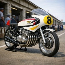 1966 Honda RC166 GP Race Bike Poster ? Classic 250cc Six Cylinder Wall Art
