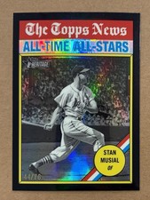 2025 Topps Heritage Stan Musial Chrome Black Refractor #/76 Cardinals