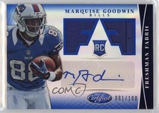 2013 Certified Mirror Blue Signatures 1/100 Marquise Goodwin #325 Auto 15w6
