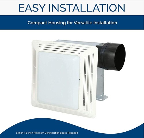 678 Ventilation Fan and Light Combo for Bathroom and Home, 100 Watts, 50 CFM,... - Picture 4 of 5