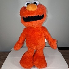 Sesame Street Elmo Slide Singing and Dancing Bilingual 14" Plush WORKS GREAT