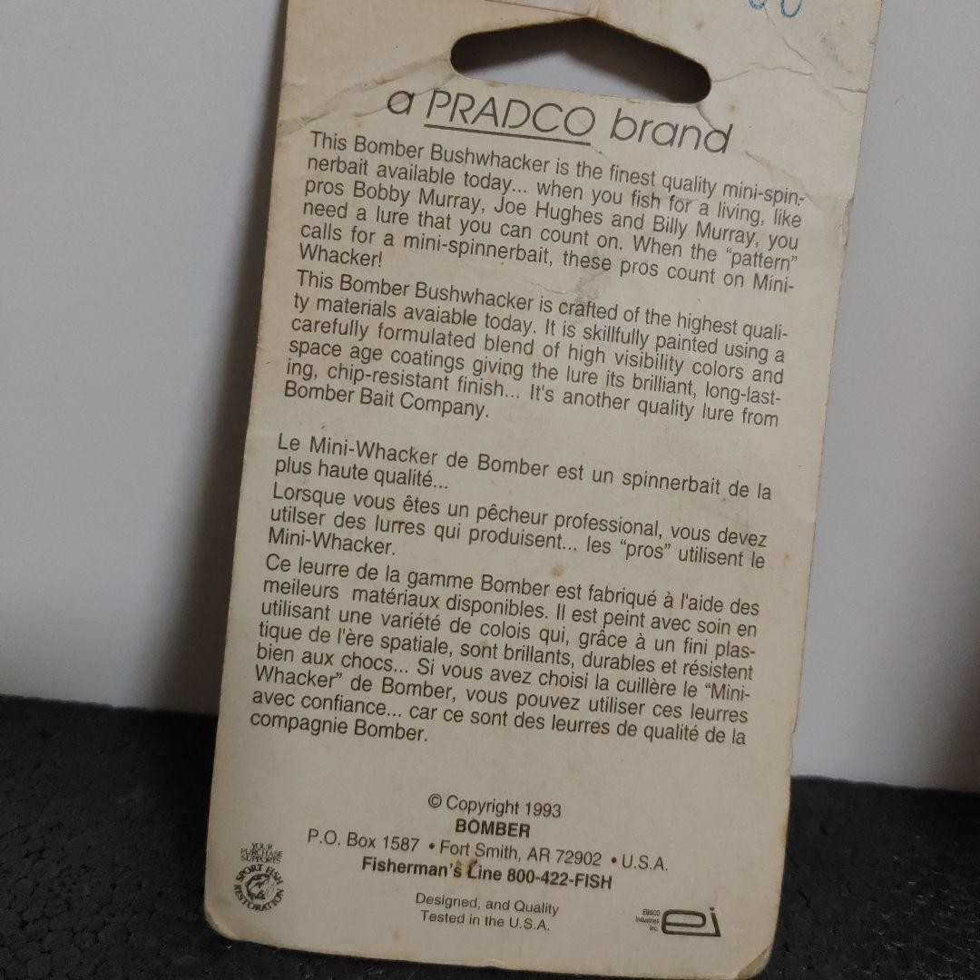 Old Bomar Mini Whacker Spinnerbait 1/6oz Used with Clear Skirt - Image 3