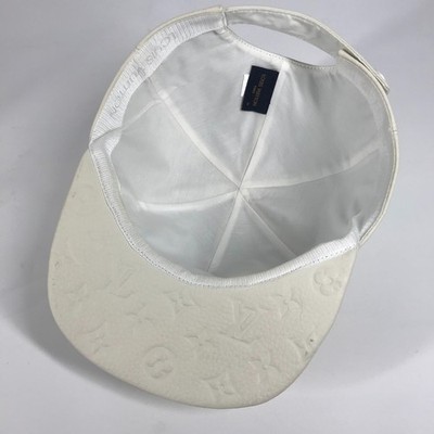 【一撃jdmgちゃん】ルイヴィトン キャップ MP2321 ホワイト LOUIS VUITTON MP2321 MonogramEmpreinte Casquette Quill 1.0 Cap Hat