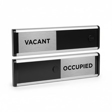 Viro Schiebet&uuml;rschild leer/besetzt - 214 x 60 mm, schwarz/silber Edition