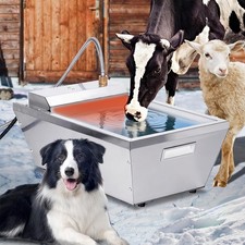 13L Heated Water Bowl for Large Dog and Cat, 3.5 Gallon Heated Chicken Watere