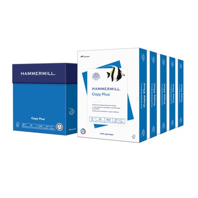 Printer Paper, 20 lb Copy Plus, 8.5 x 11-5 Ream (2,500 Sheets) - 92 Bright, M...