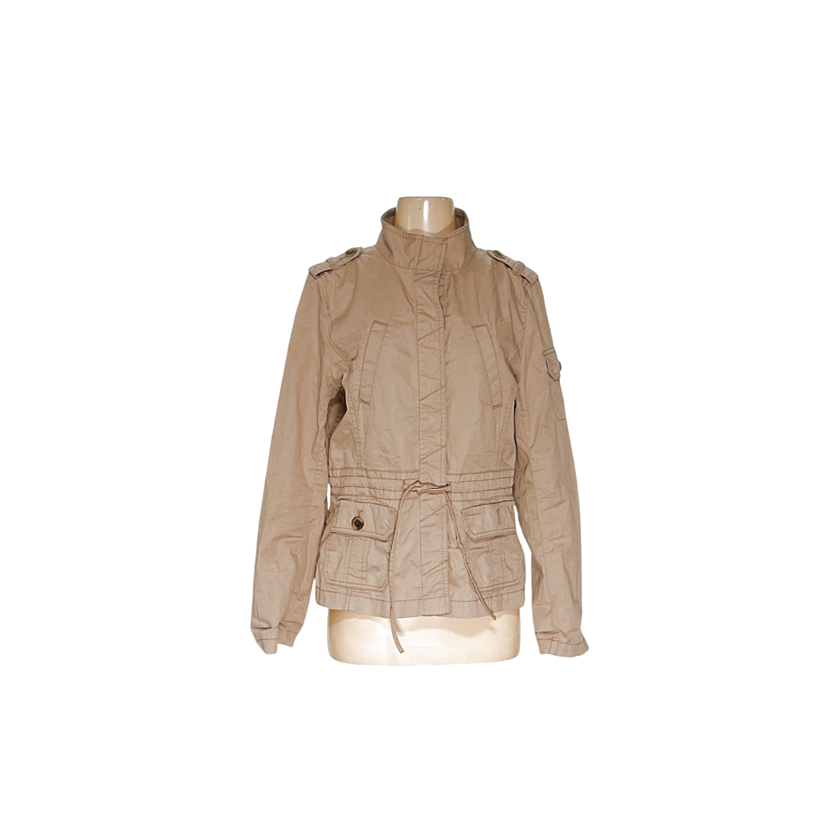 LOFT Beige Cotton Basic Jacket - Women's M - image 1