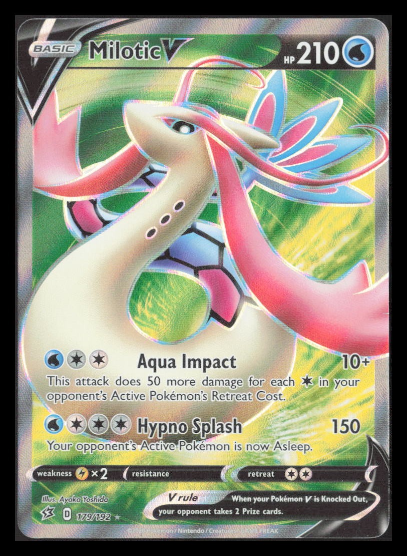 Milotic V (Full Art) Ultra Rare SWSH02: Rebel Clash 179/192 NM
