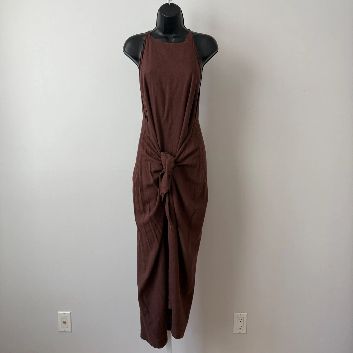 Robe Tunique Boho Free People - Imprimé Floral Orange, Sans Manches, Dos Nu - Taille XS - Occasion En Très Bon état
