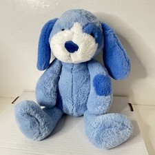 Blue Puppy Dog 17" Plush White Floppy Stuffed Animal Toy Kid Connection