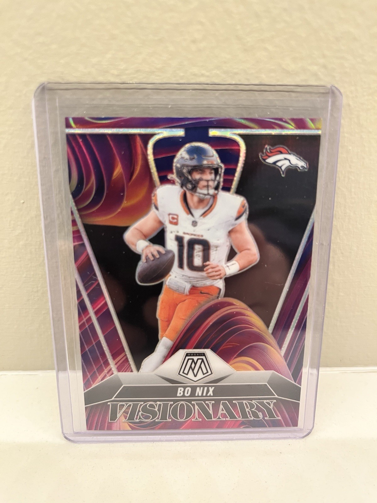 2025 Mosaic Visionary Bo Nix Case Hit SSP #8