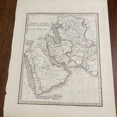 1835  Persia, Arabia, Tartary & Afghanistan Original Map, Antique Lithograph