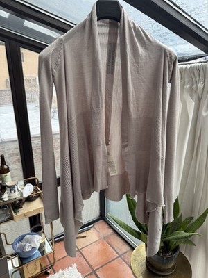 RICK OWENS Women s Wrap Pearl Wool Cardigan New Gethsemane FW21 Shawl