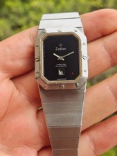 Raro serbatoio automatico ZODIAC Kingline punto rosso quadrante nero stile rovere reale anni 80