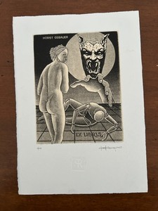 ROVEGNO -- EX LIBRIS -- "Nude and Devil"