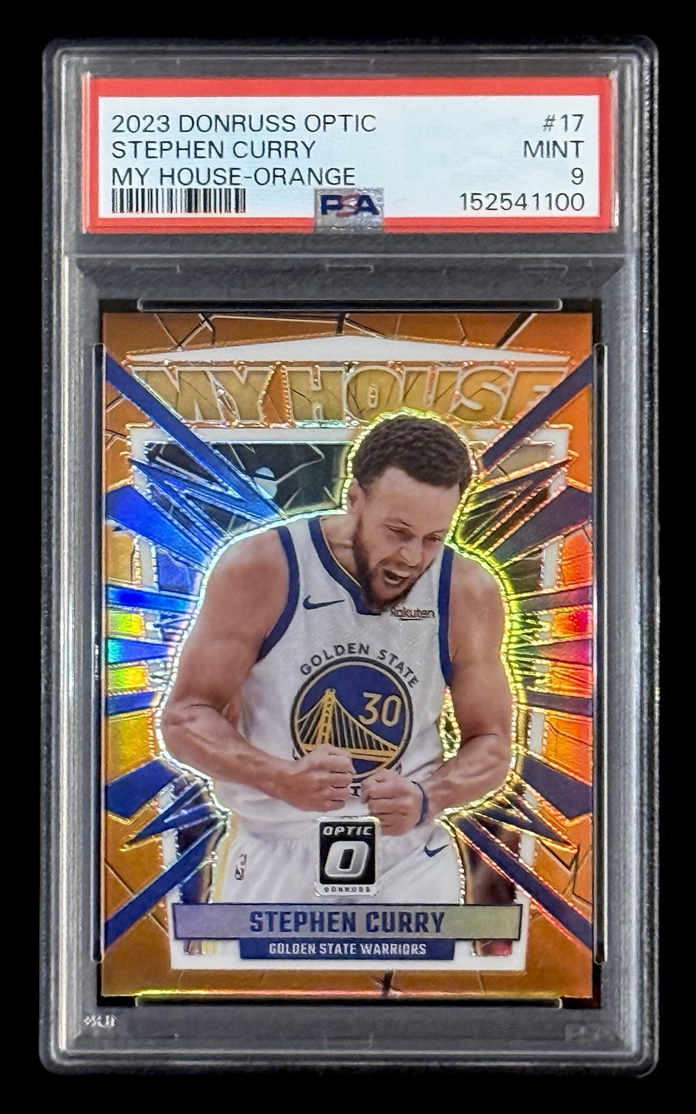 Stephen Curry 2023-24 Donruss Optic My House Orange Prizm #’d/39 PSA 9 MINT view 1