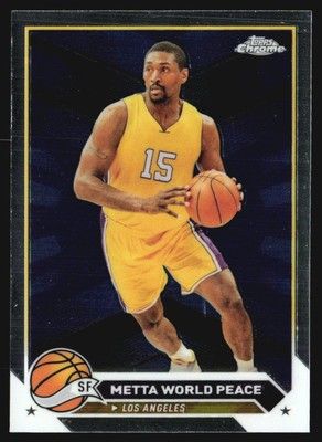 2023-24 Topps Chrome Metta World Peace #13 GS1-2