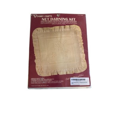 Vogart Crafts American Beauty Rose Net Darning Kit With Ruffle & Backing