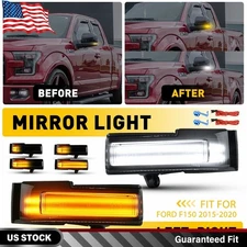 Sequential LED Side Mirror Turn Signal Light Lamp For Ford F150 F-150 2015-2020