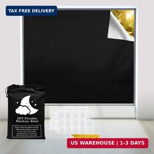 Blackout Curtains,118" x 57" Portable Window Curtain Shade 100 Black Out Room D
