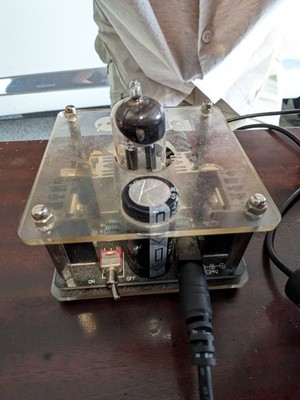 Bravo Audio V2 Class A ECC82/Class12AU7 Tube Headphone Amplifier with AC Adapter
