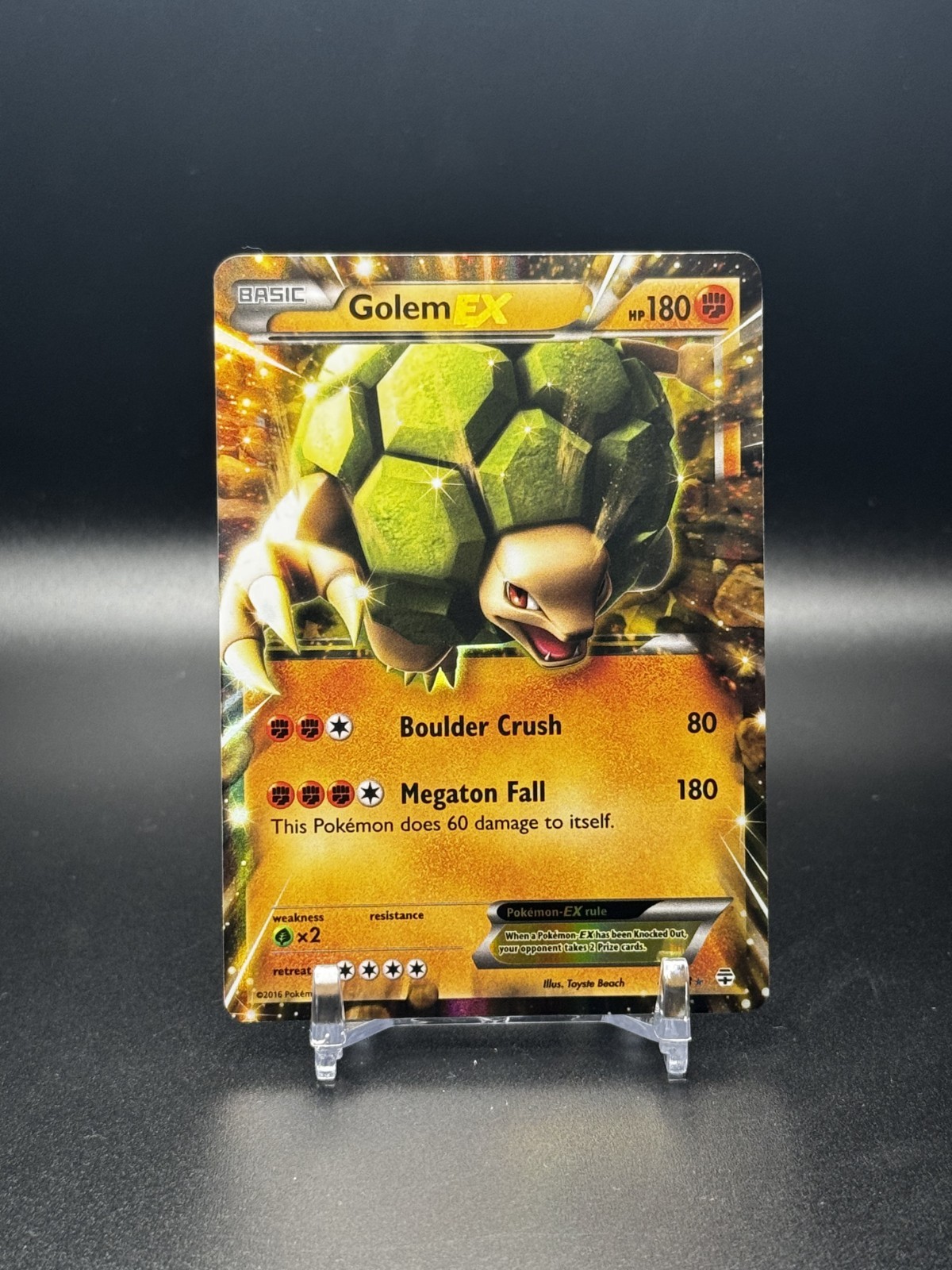 2016 POKEMON XY GENERATIONS #46 GOLEM EX ULTRA RARE - NM