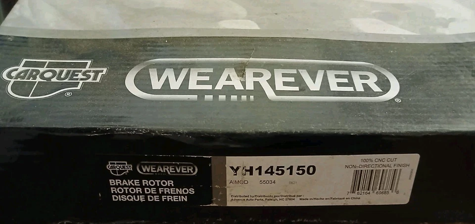 Тормозной ротор Carquest Wearever YH145150 - Изображение 3 из 4
