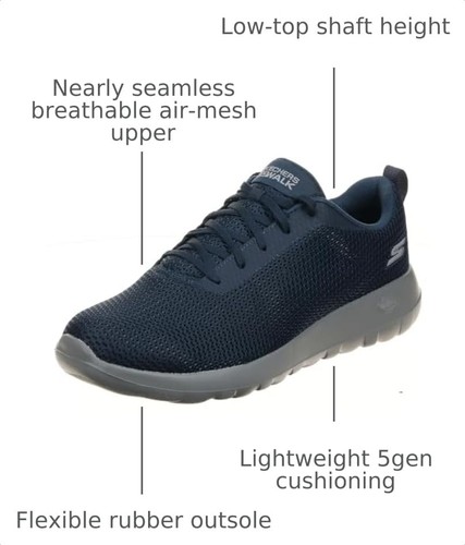 NAVY/GRAY - SKETCHERS SKECHERS MEN'S GO WALK MAX
