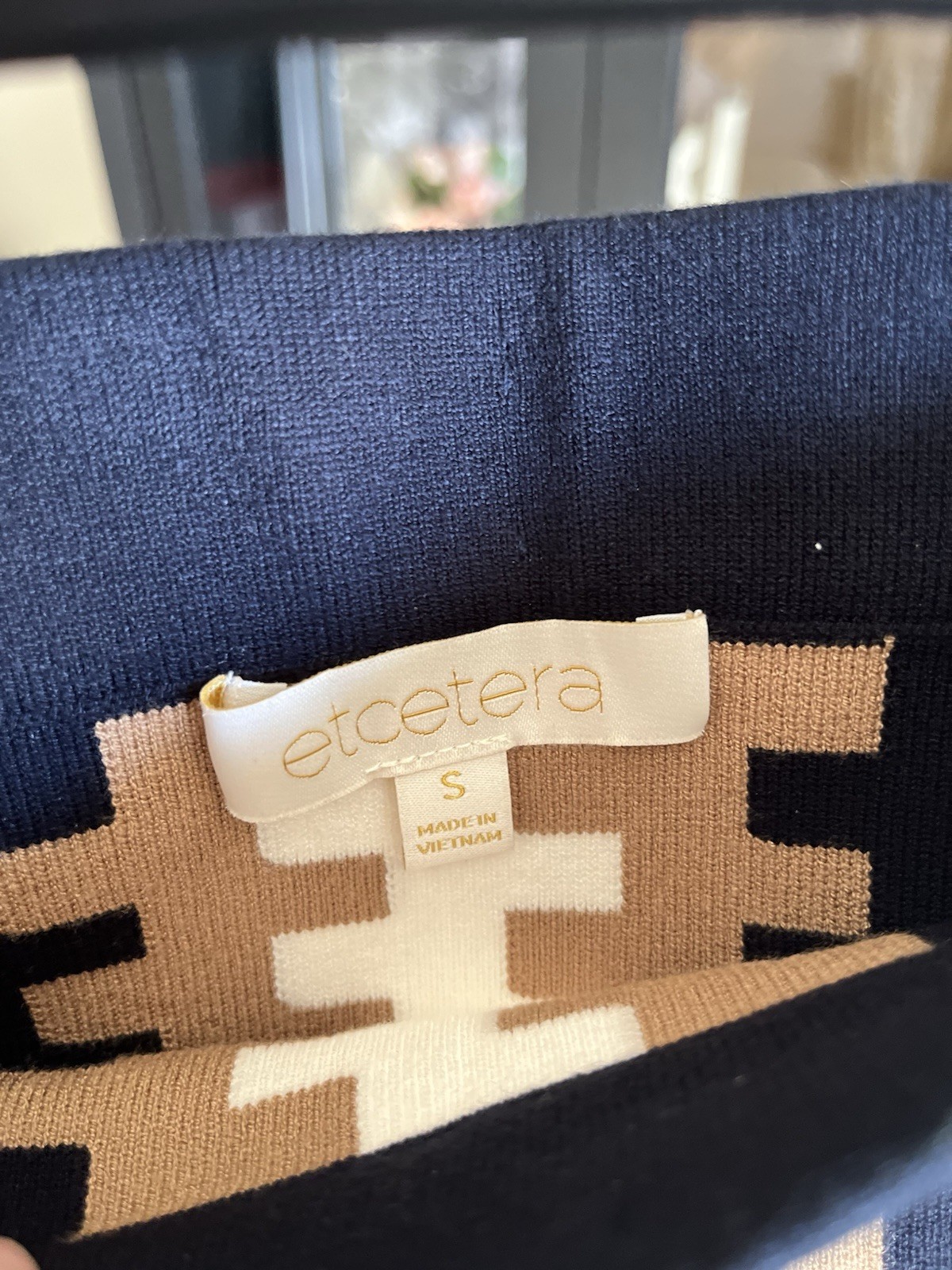 Etcetera geometric Chic pattern Sweater Knit Penc… - image 4