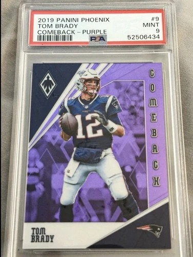 2019 Panini Phoenix TOM BRADY PURPLE PRIZM /149 PSA 9!! 🔥🔥