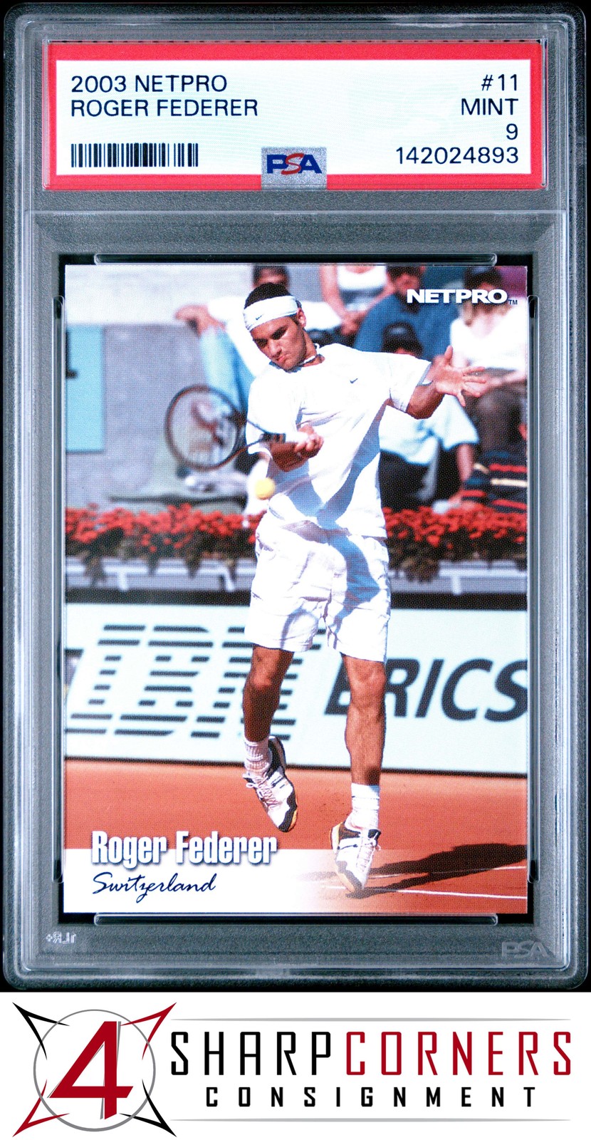 2003 NETPRO #11 ROGER FEDERER RC HOF PSA 9