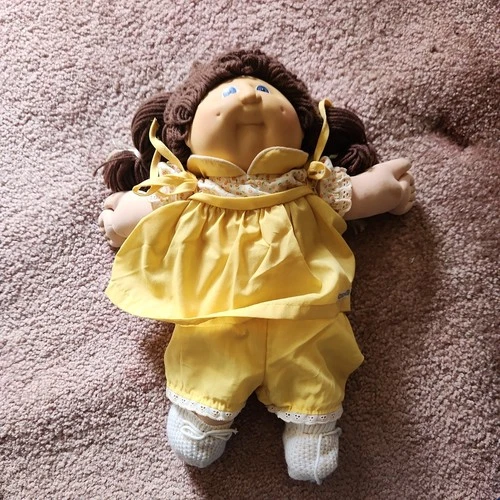 Brown Hair with Yellow Dress | Cabbage  Patch Dolls With Clothing | ONE