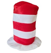Red and White Stripe Costume Funny Road Block Hat Party Accessory for Adults