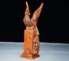 Exquisite Small Leaf Boxwood Phoenix Ornament