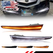 Smoked Switchback LED Bumper Corner Parking Signal Lights For 2009-2011 Acura TL